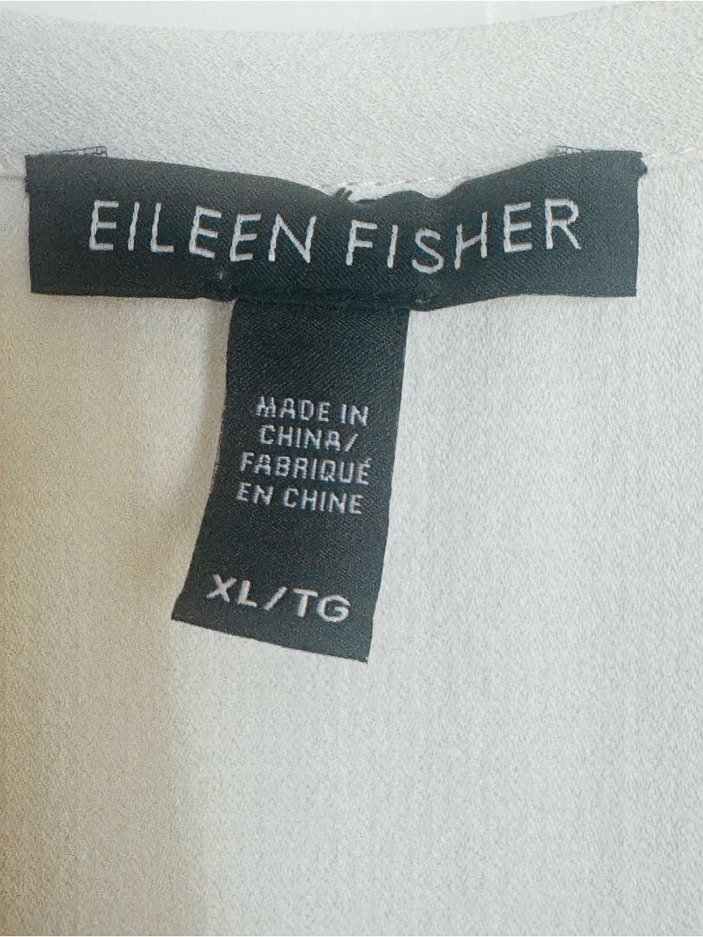 EILEEN FISHER 100% SILK Hi Lo Sleeveless Tunic Top XL Bone Gray TEMPORARY SALE - Picture 2 of 12